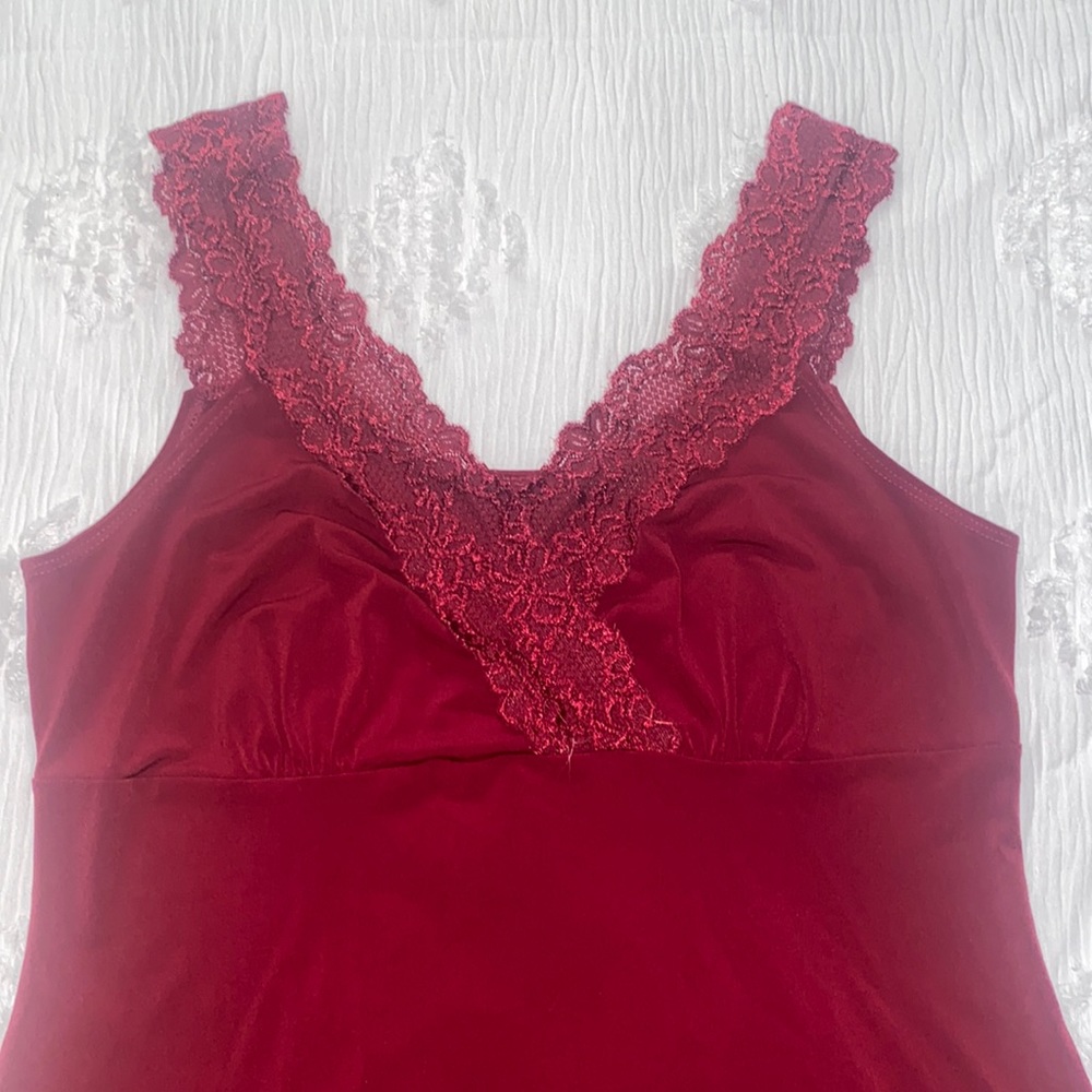 Burgundy full length